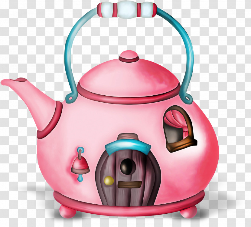Kettle Teapot Home Appliance Pink Playset Transparent PNG
