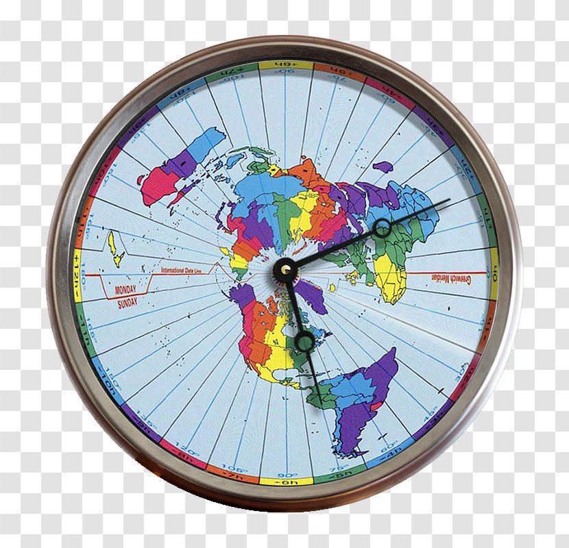 Flat Earth World Clock Time Zone - Steel Transparent PNG