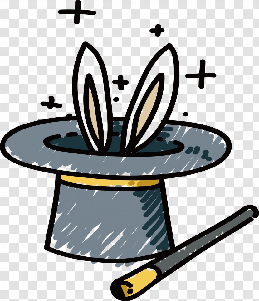 Hat Magic Rabbit Cartoon Transparent PNG