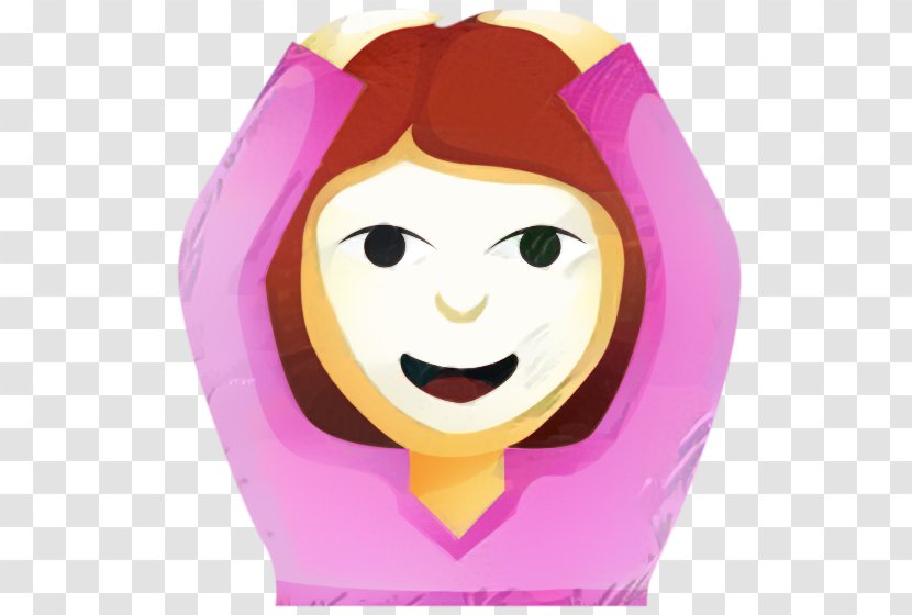 Ok Emoji - Gesture - Smile Magenta Transparent PNG