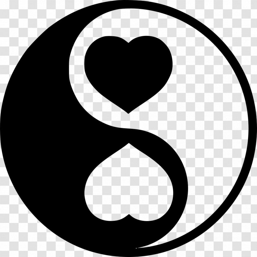 Yin And Yang Love Heart Symbol Valentine's Day - Area - Chinese Transparent PNG