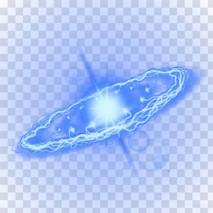 Lightning Light Beam - Luminous Efficacy - Blue Simple Dazzling Effect Elements Transparent PNG