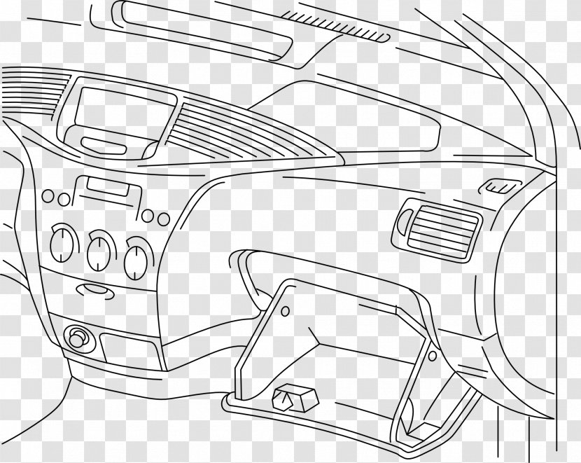 Car Dashboard Drawing Clip Art - Cartoon Transparent PNG