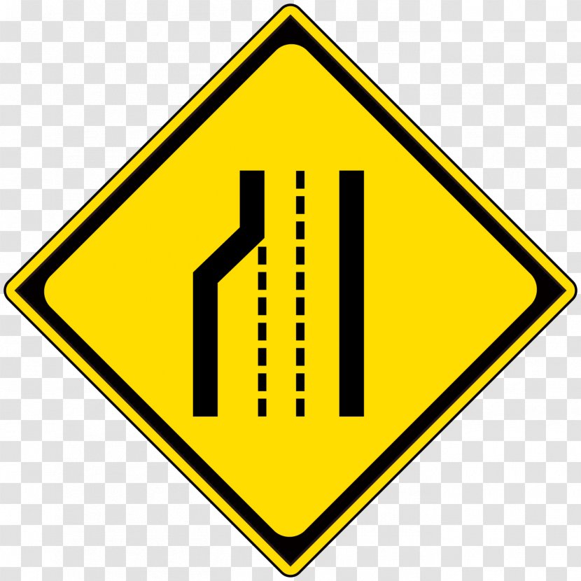 Lane Number Reduction - Symbol - Road Signs.Others Transparent PNG