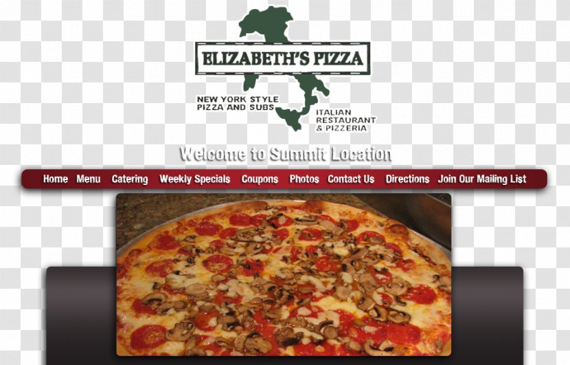 Sicilian Pizza Take-out Elizabeth's Delivery - Italian Food - Restaurant Transparent PNG