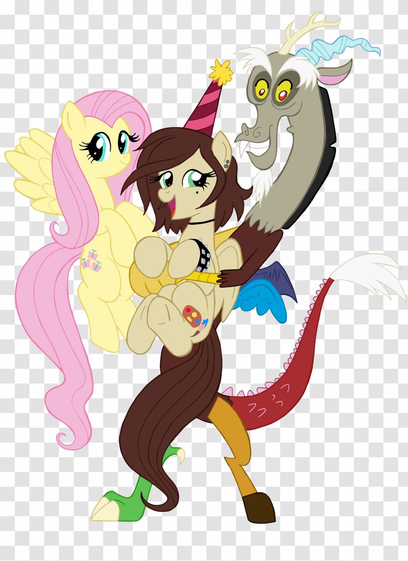 Fluttershy Horse Illustration Artist Discord - Cat Like Mammal - Birthday Little Pony Transparent PNG