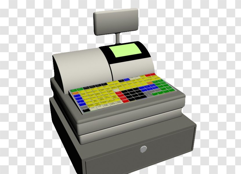 Computer Keyboard Cash Register Color Money - Multi Transparent PNG