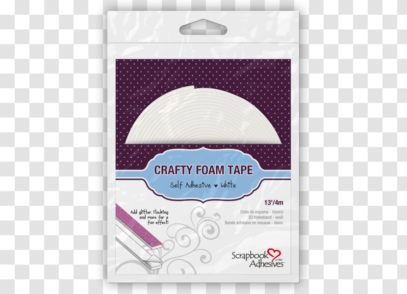 Adhesive Tape Double-sided Foam Scrapbooking - Purple Transparent PNG