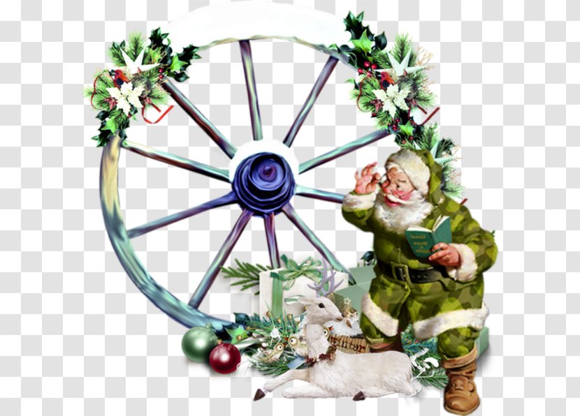 Ded Moroz Mrs. Claus Santa Christmas - Gift - Decoration Wheel Transparent PNG