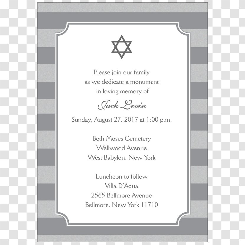 Wedding Invitation Ceremony Ritual Consecration - Jewish People Transparent PNG