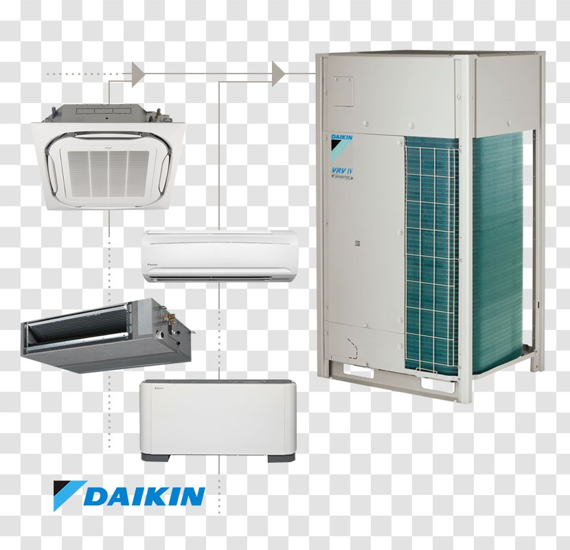 Daikin Variable Refrigerant Flow Air Conditioning Heat Pump Heating System - Installation Transparent PNG