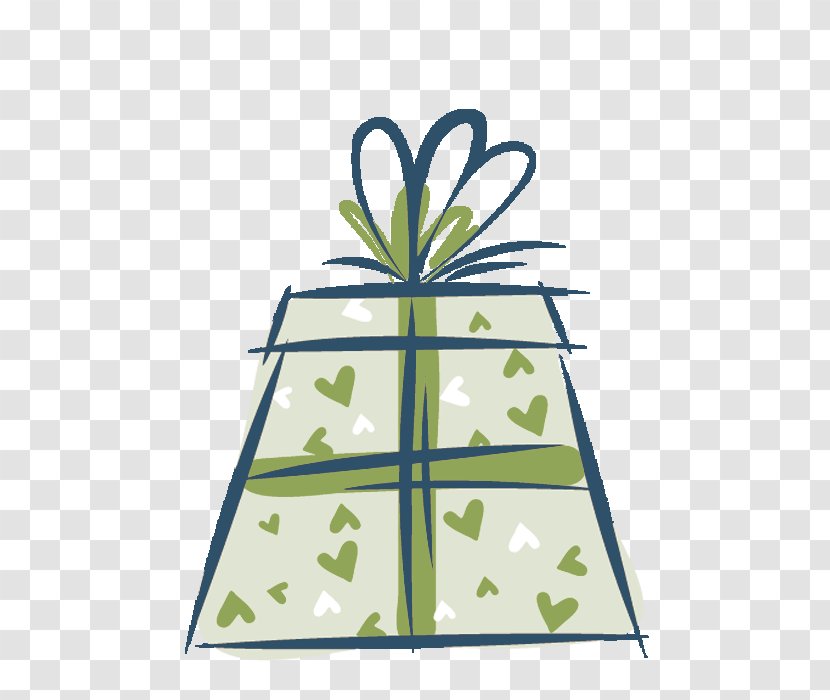 Gift Drawing Cartoon Box - Green Transparent PNG