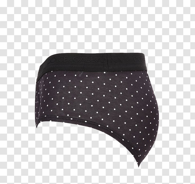 Polka Dot Briefs - Dolce & Gabbana Black Belt White Underwear Side Transparent PNG