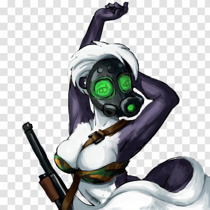 Gas Mask Drawing Skunk - Digital Art Transparent PNG