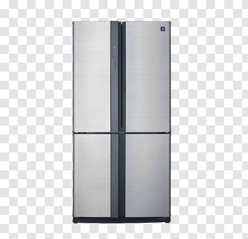 Refrigerator Angle - Home Appliance - Titanium, Air, Silver, Door Transparent PNG