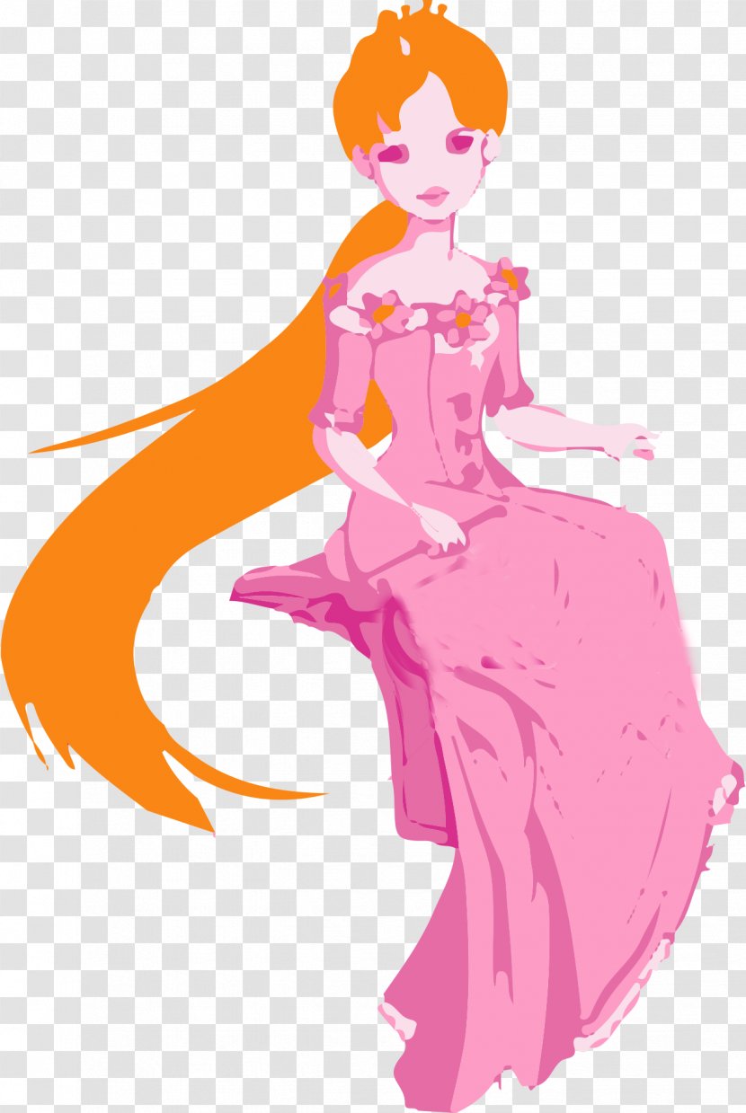 Princess Illustrator - Silhouette - Fairy Tale Material Transparent PNG