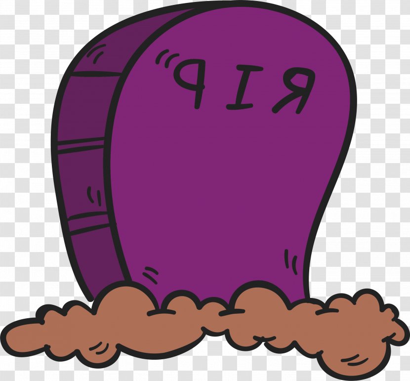 Cemetery Grave - Silhouette - Purple Cartoon Transparent PNG