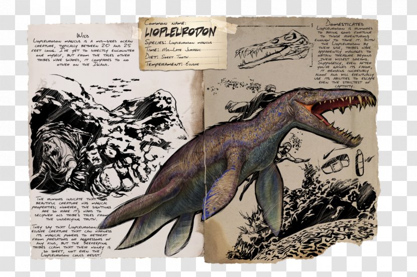 ARK: Survival Evolved Liopleurodon Allosaurus Reptile Spinosaurus - Video Games - Dinosaur Transparent PNG