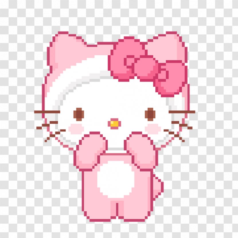 Hello Kitty GIF Pixel Sanrio Image - Heart - Frame Transparent PNG