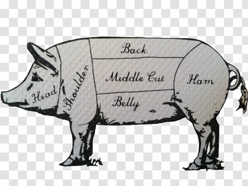 Vietnamese Pot-bellied Pig Roast Ham Bacon - Primal Cut Transparent PNG