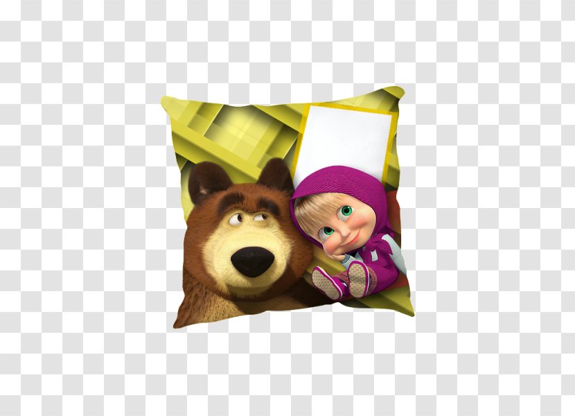 Masha Throw Pillows Bear Cushion - Heart - E Orso Transparent PNG