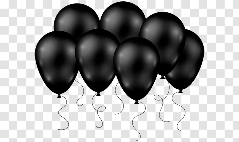 Balloon Birthday Clip Art - Monochrome Transparent PNG