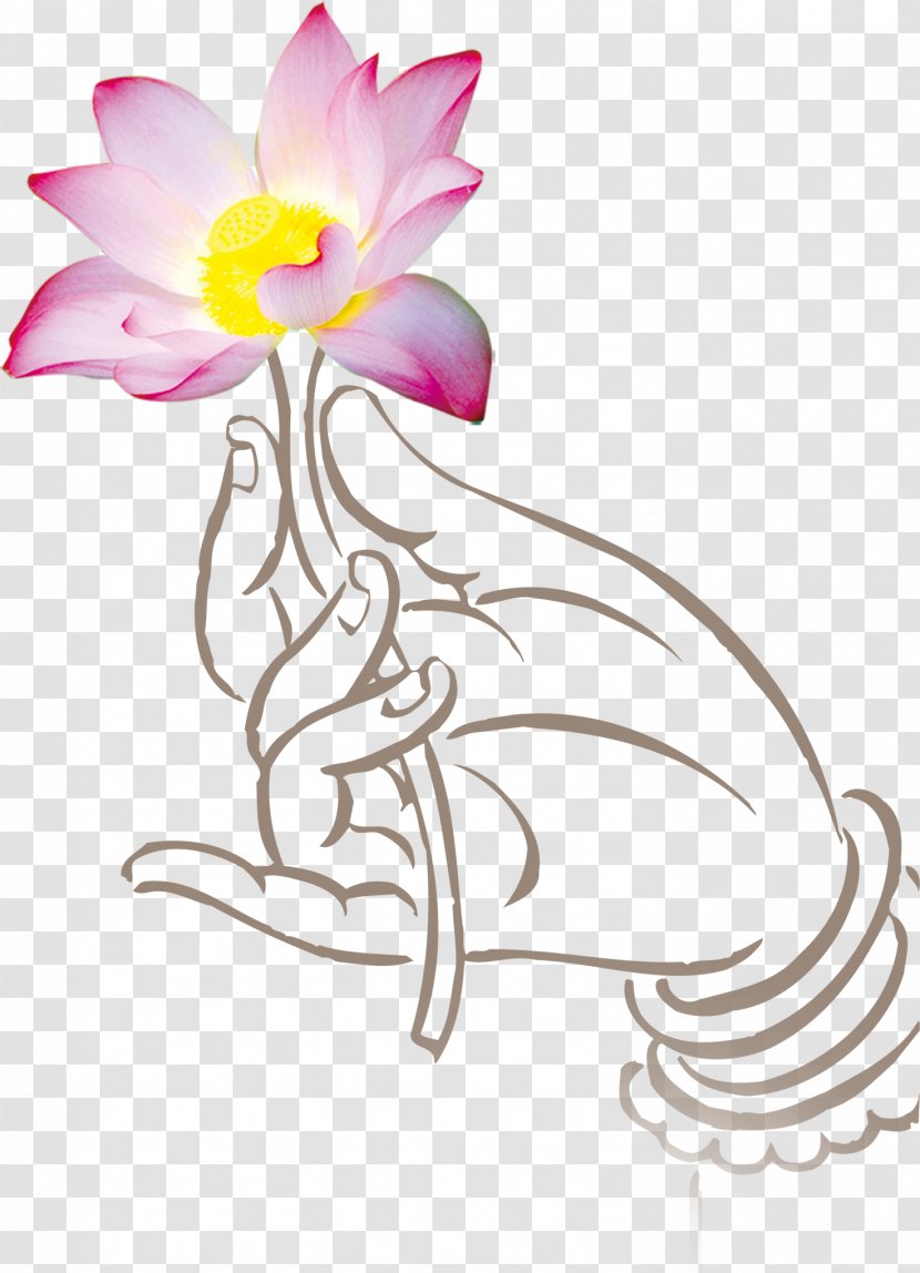 Nan Tien Temple Buddhas Hand Buddhahood Floral Design - Branch - Bergamot Lotus Pull Creative HD Free Transparent PNG