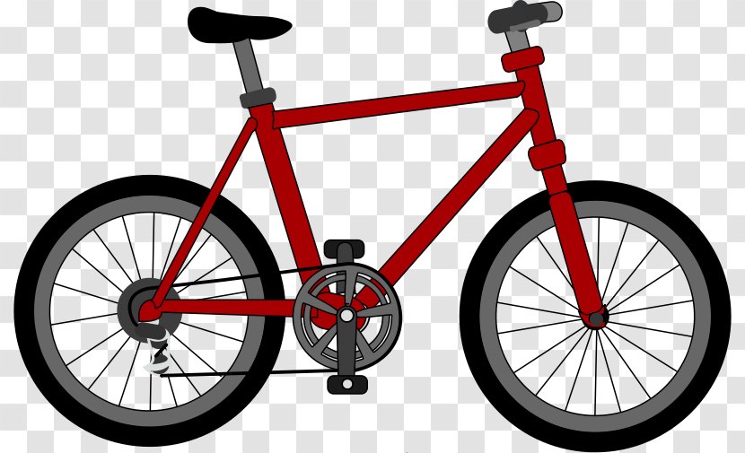 Bicycle Cycling Free Content Clip Art - Bike - Red Cartoon Transparent PNG