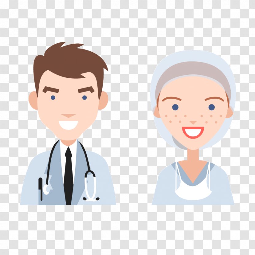 Physician Euclidean Vector - Frame - Male And Female Doctors Nurses Transparent PNG