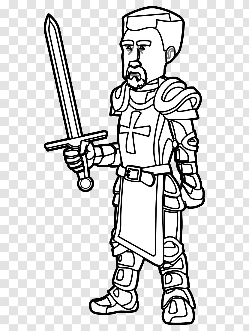 White Knight Clip Art - Standing - Ada Cliparts Transparent PNG