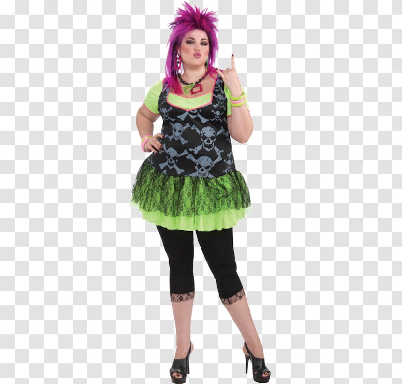 1980s Halloween Costume Punk Rock Clothing - Dress - Woman Transparent PNG