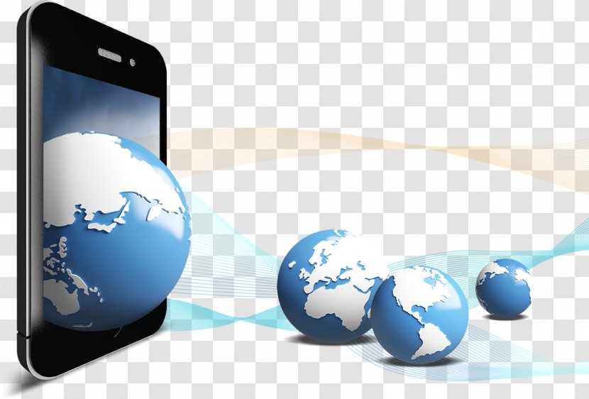 Smartphone Telephone China Mobile - Advertising - Phone Blue Earth Transparent PNG