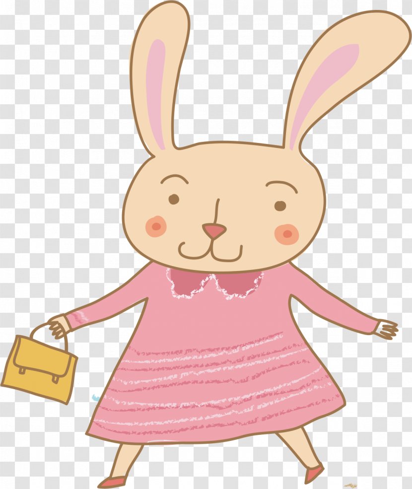 Easter Bunny Cartoon Illustration - Mammal - Rabbit Transparent PNG