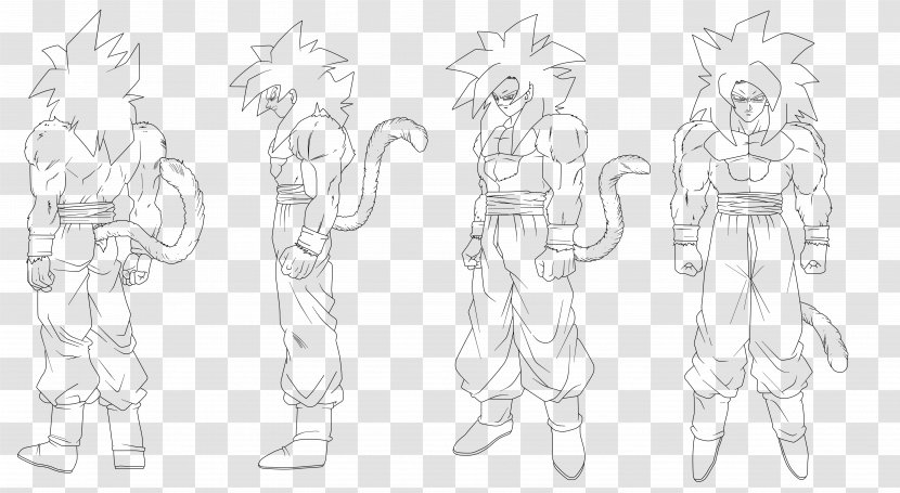 Drawing Line Art Cartoon Sketch - Heart - Gotenks Transparent PNG