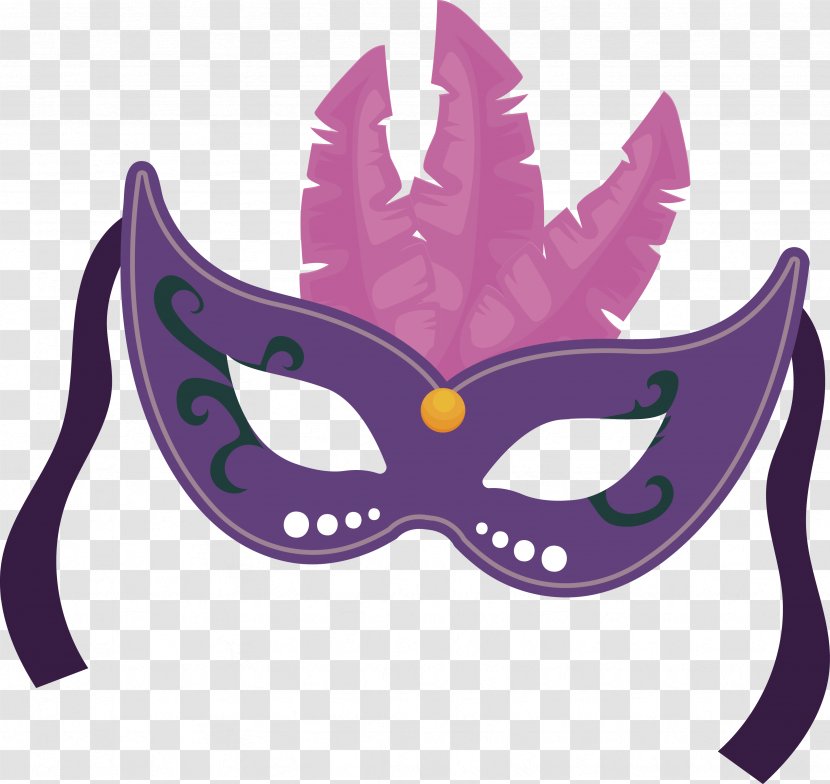 Mask Purple Carnival - Drawing - Vector Transparent PNG