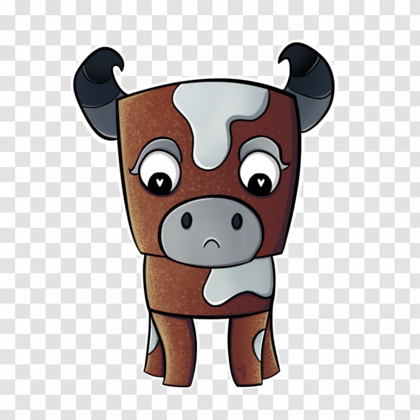 Minecraft Herobrine Dog Breed Cattle Drawing - Cow Transparent PNG