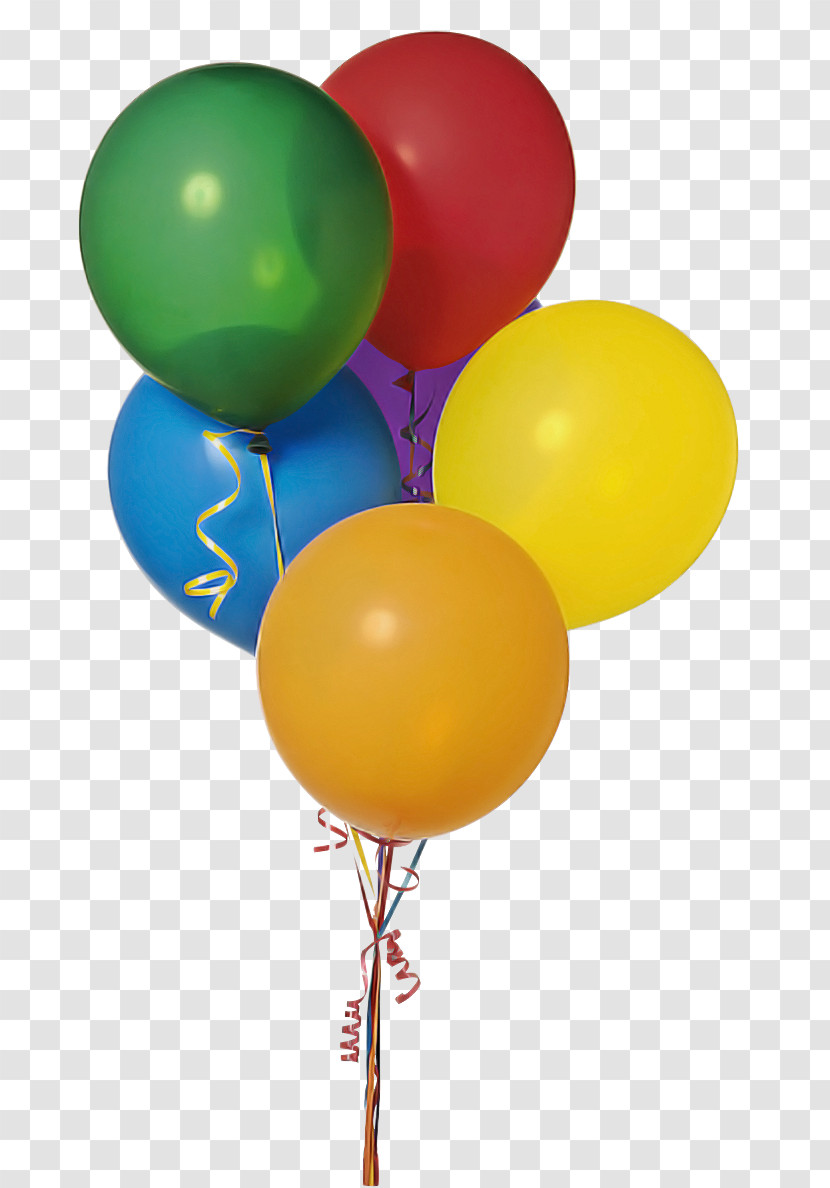 Balloon Party Supply Yellow Toy Transparent PNG