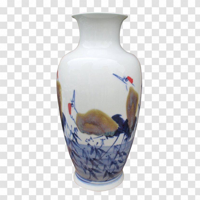 Vase Blue And White Pottery Ceramic Cobalt Transparent PNG