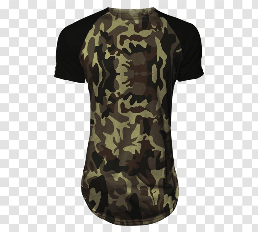 T-shirt Raglan Sleeve Military Camouflage Transparent PNG
