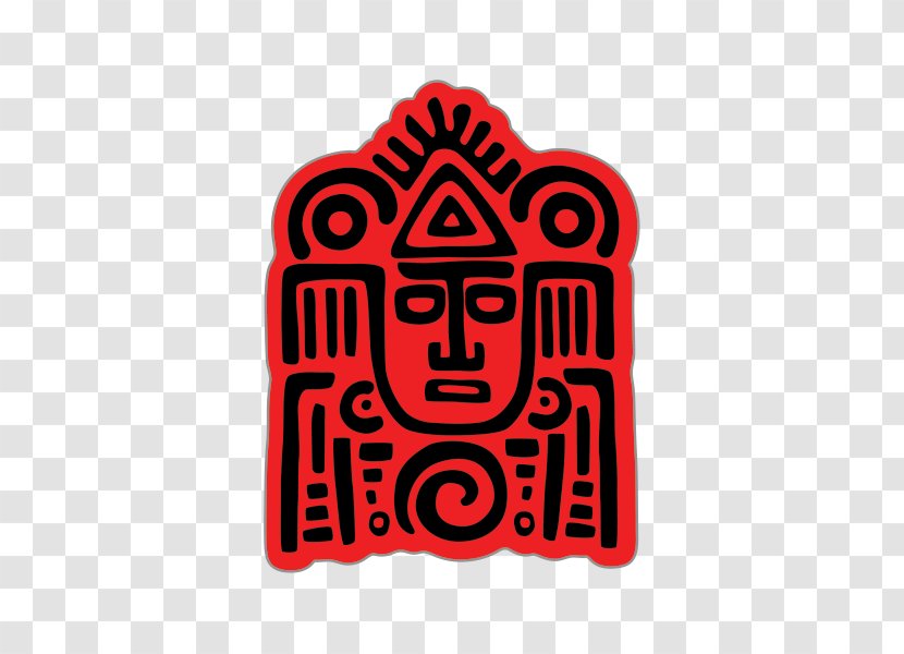 Maya Logo - Aztec Calendar - Label Red Transparent PNG