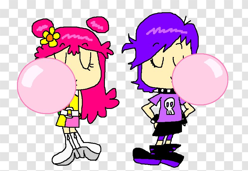 Chewing Gum Bubble Hi Puffy AmiYumi - Watercolor Transparent PNG