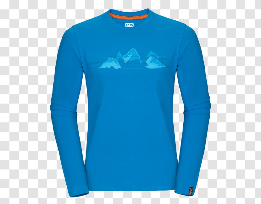 Long-sleeved T-shirt Neck - Azure Transparent PNG