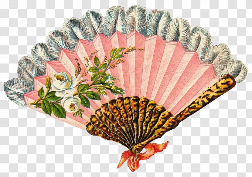 Victorian Era Hand Fan Paper - Decorative - Chantilly Lace Transparent PNG