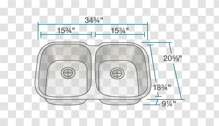 Kitchen Sink Bowl Stainless Steel - Drain - Over Chopping Board Transparent PNG