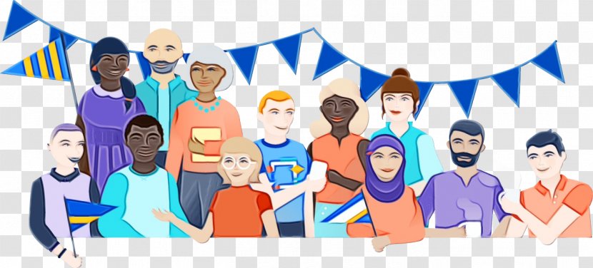 Group Of People Background - Paint - Child Organization Transparent PNG