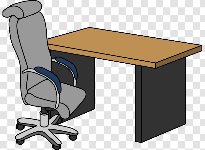 Desk Table Office Chair Furniture Transparent PNG