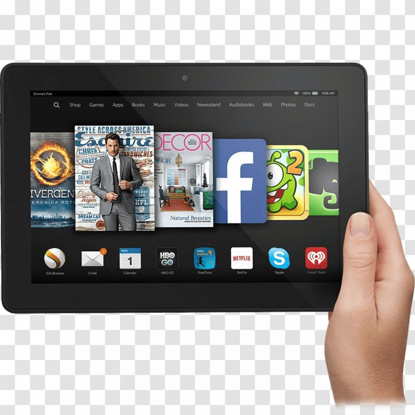 Amazon Kindle Fire HDX 8.9 Amazon.com HD 6 Phone - Display Device - Computer Transparent PNG