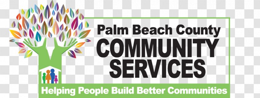 Logo Volunteering Community Service Palm Beach County Human & Veteran Services - COMMUNITY SERVICE Transparent PNG