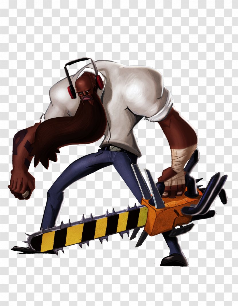 Chainsaw Character Cartoon Fiction - Muscle Transparent PNG
