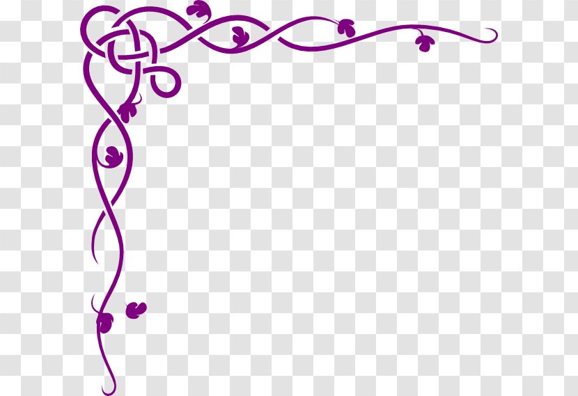 Desktop Wallpaper Clip Art - Flower - Purple Corner Transparent PNG